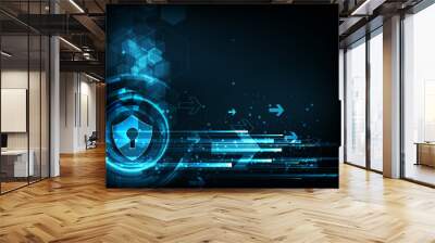 Technology cyber security Wall mural