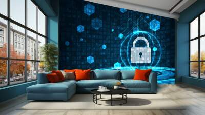 Technology cyber security Wall mural