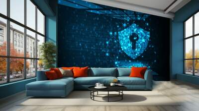 Technology cyber security Wall mural