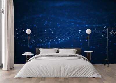 Technology digital wave background concept. Wall mural