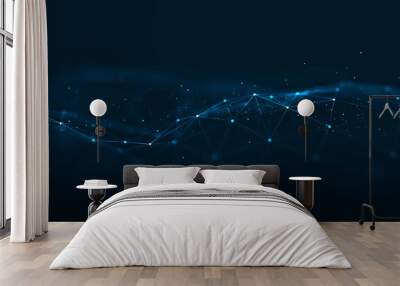 Technology Network Background. Wall mural