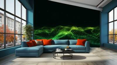 Technology plexus network background. Wall mural