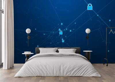 Technology security. Wall mural