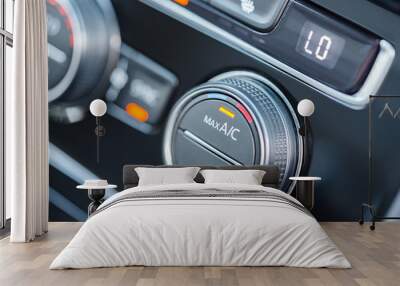 Car air conditioning system. Air condition switched on maximum cooling mode Wall mural