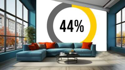 44% percent percentage diagram meter from ready-to-use for web design, user interface UI or infographic - Wall mural