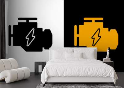 electrical car engine icon symbol Wall mural