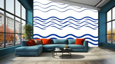 set of waves patterns, flat style Wall mural