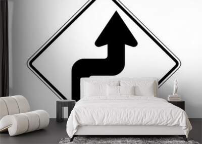 Road sign icon. road sign glyph. sign board icon. street icon  Wall mural