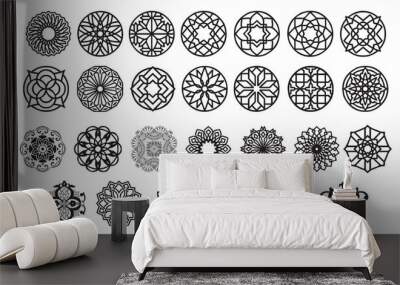 Set of geometric floral Wall mural