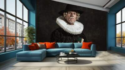 Official portrait of historical governor from the golden age. Ho Wall mural