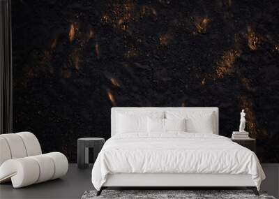 Pattern and structure of volcanic ground. Wall mural