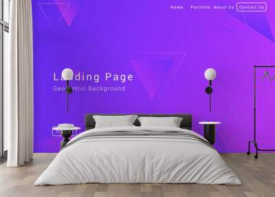 Abstract vector geometric background. Landing page for commercial business concept. Eps 10. Wall mural