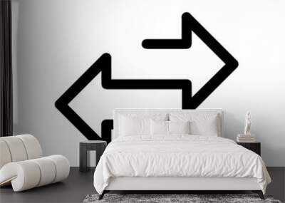 double reverse arrow, replace icon Wall mural