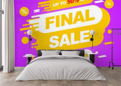 Sale banner template design, Final sale special best offer. end of season special offer banner. vector illustration. Wall mural