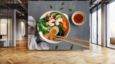 Homemade Korean meal. Korean Shirataki Noodle. Great meal for light eater, weight watcher or on diet. Wall mural