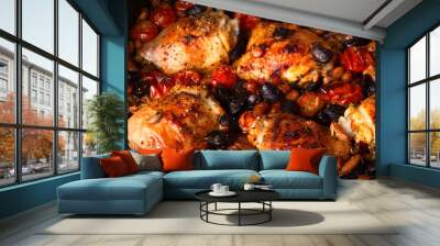 grilled chicken on the grill Wall mural