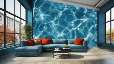 photrealistic of swimming pool water surface. water texture backgrounds. Wall mural