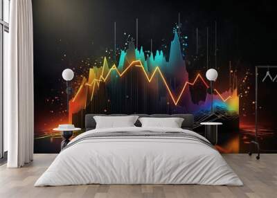 Abstract Graph Visualization Wall mural