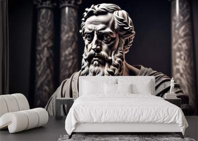 Ancient Greek Philosopher Statue Wall mural