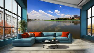 Summer Landscape of Waterfront City, Tangshan City, China Wall mural