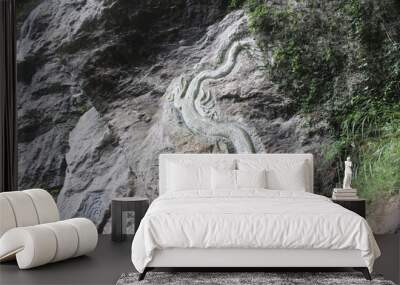 tree on the rocks Wall mural