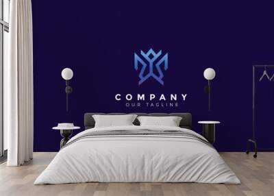 Geomatric logo crown with letter S for company design Wall mural