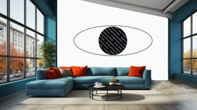  Saturn. Space moon star astronomy eclipse abstract sun dark abstrak, vector, symbol, logo, icon, sign, Illustration Minimalist. Wall mural