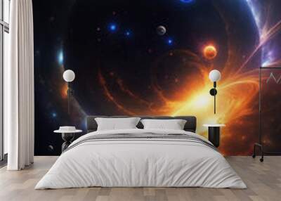 earth and sun Wall mural