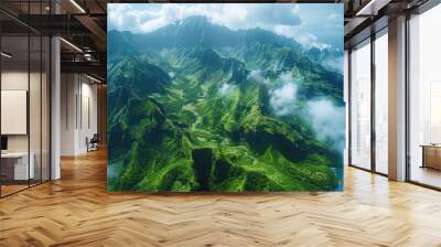 tropical landscape scenery view shoot from above. Wall mural