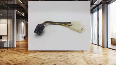 Electronic Connector Cable in White Isolated Background Wall mural