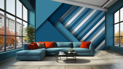 Abstract Striper paper cut decoration graphic design element Wall mural