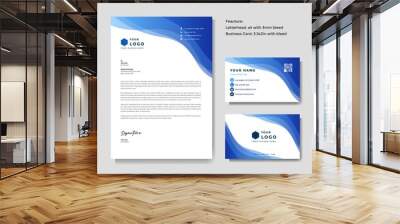 Professional creative letterhead and business card vector template Wall mural