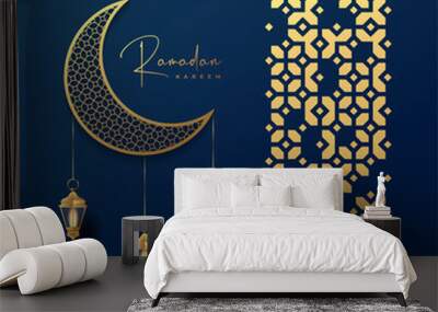 ramadan kareem greeting card background vector illustration Wall mural