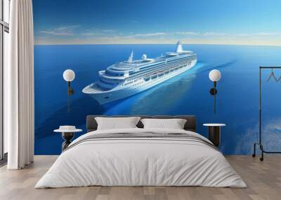 cruise ship in the sea Wall mural