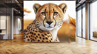 portrait of a cheetah Wall mural