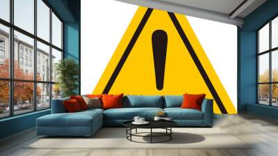 hazard sign icon vector triangle Wall mural