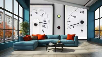 The panel with measuring devices Wall mural