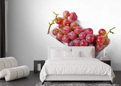 Grapes on a white background
 Wall mural