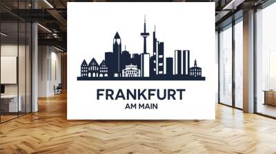 Frankfurt Skyline Emblem Wall mural