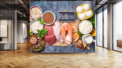 Healthy food high in protein Wall mural