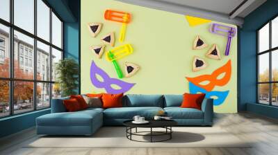 Jewish holiday Purim celebration concept Wall mural