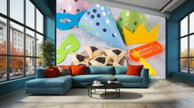 Jewish holiday Purim celebration concept Wall mural