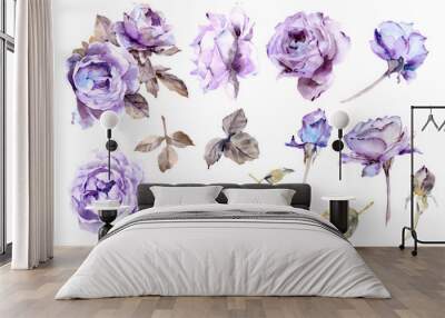 Lilac roses Wall mural