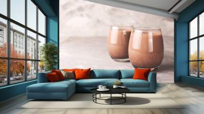 Two glasses of cocoa drink Wall mural