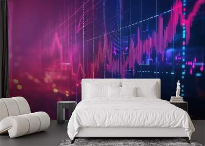 Stock market or forex trading graph in graphic concept suitable for financial investment or Economic trends business idea and all art work design. Abstract finance background. Wall mural