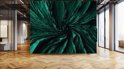 swirled green 3D paper background Wall mural