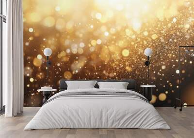 The Glittering Gold Sparkle Effect Wall mural