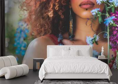 Portrait of a beautiful woman Wall mural