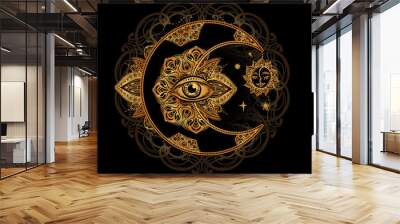 alchemy moon sun Wall mural