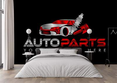 auto parts car service logo vector illustration template design ideas Wall mural